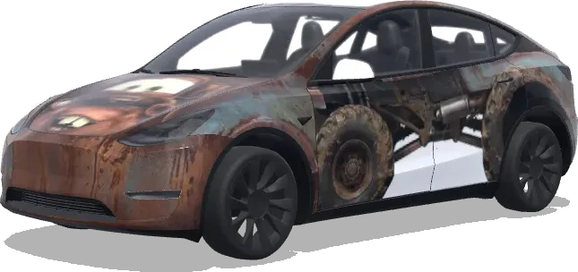 Monster-Truck Hook (mater from cars but in monster truck form) – Tesla Model Y Wrap