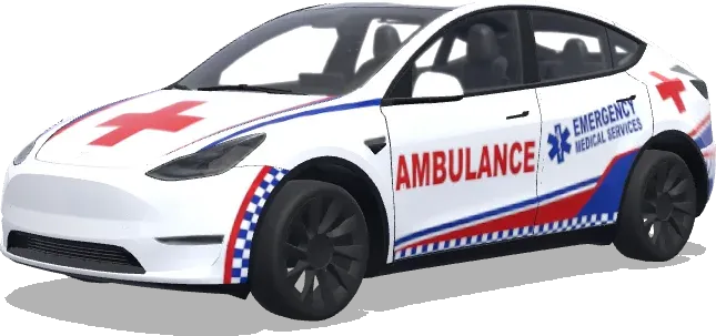 Ambulancia Estrella Azul – wrap para Tesla Model Y