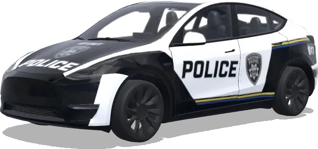 Policía en blanco y negro – wrap para Tesla Model Y