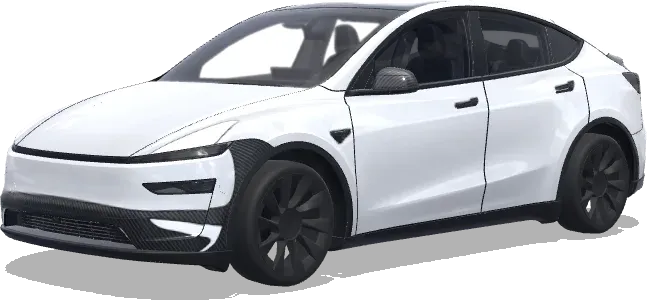 Carbon Trim White – Tesla Model Y wrap