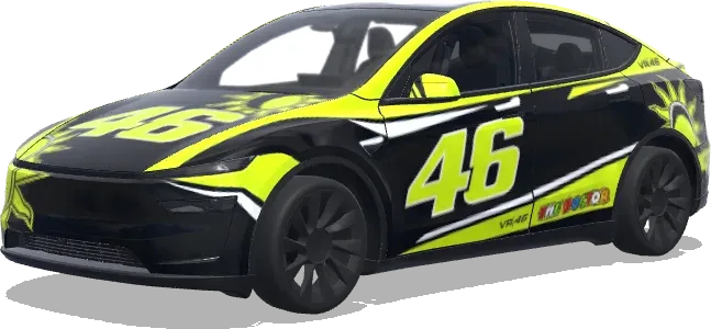 VR46 裝飾(Decoracion vr46) – 特斯拉 Model Y 塗裝