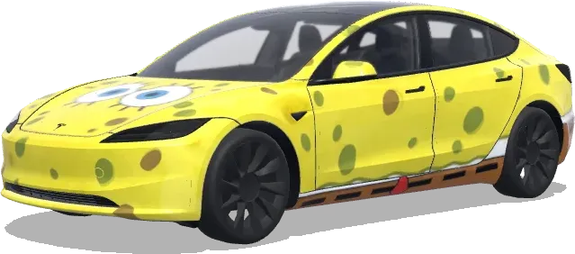 스폰지밥 (spongebob) – 테슬라 Model 3 랩핑
