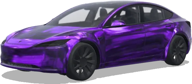 퍼플 크롬 (Purple Chrome) – 테슬라 Model 3 랩핑