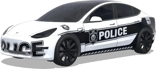 White Police Patrol – Tesla Model 3 wrap