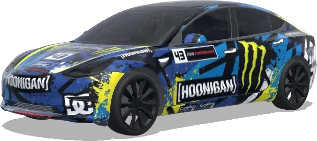 Ken Block Gymkhana Fiesta ST (Ken Block's Gymkhana Fiesta ST) – wrap para Tesla Model 3