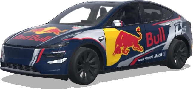 Coche de carreras Red Bull (redbull race car) – wrap para Tesla Model Y