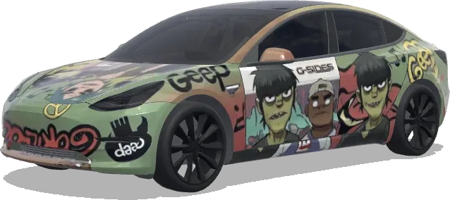 고릴라즈 밴드 (Gorillaz band) – 테슬라 Model 3 랩핑