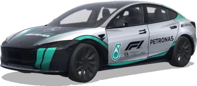 Safety Car F1 Mercedes (2025 benz f1 safety car) – wrap para Tesla Model 3