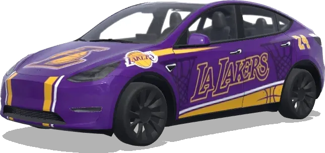 Los Angeles Lakers – wrap para Tesla Model Y