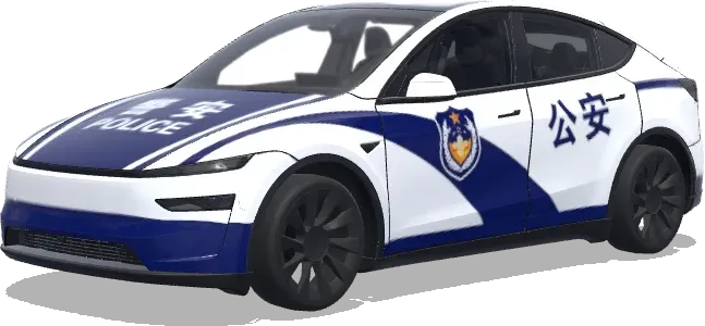 中国警察車 (Chinese Police car) – テスラ Model Y ラッピング