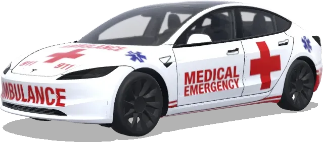Red Cross Medical Emergency Tesla – Tesla Model 3 wrap
