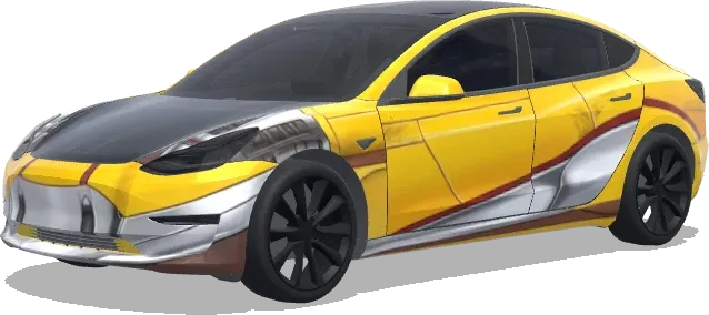 Caza Naboo (Naboo starfighter) – wrap para Tesla Model 3