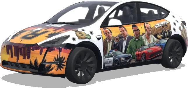 gta5 and rockstar.art – Tesla Model Y wrap