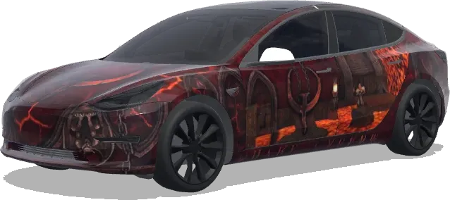 퀘이크 고딕 테마 – 테슬라 Model 3 랩핑