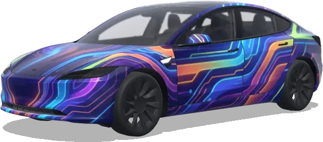음바페 스타일 디자인 (wemmbu inspired design) – 테슬라 Model 3 랩핑