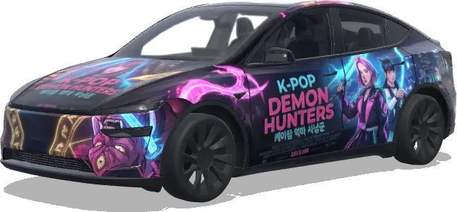 K-Pop Demon Hunters (K pop demon hunters movie) – covering Tesla Model Y