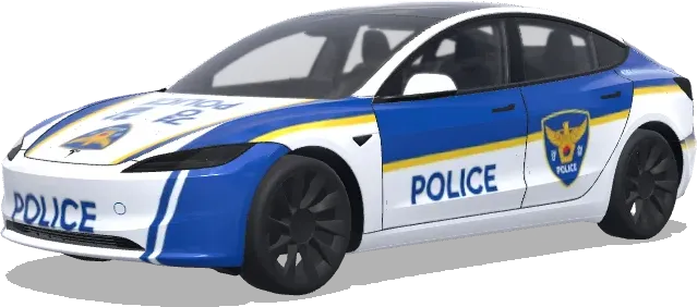 Korean police car. – Tesla Model 3 wrap