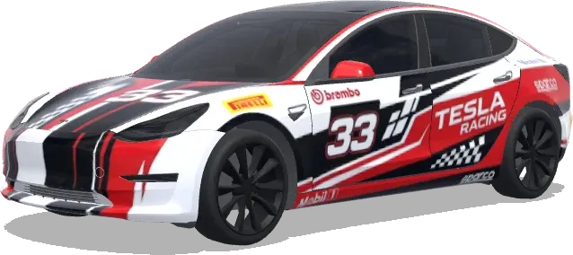 Red White 33 Racing – Tesla Model 3 wrap