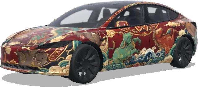 中國生肖(Chinese Zodiac) – 特斯拉 Model 3 塗裝