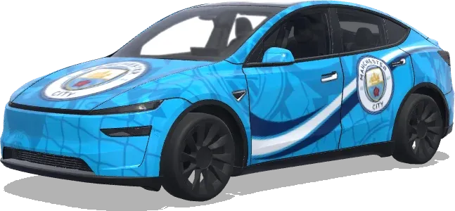 Manchester City Himmelblau – Tesla Model Y Wrap