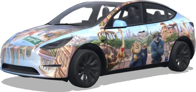 주토피아 (Zootopia) – 테슬라 Model Y 랩핑