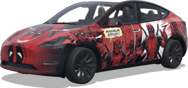 데드풀 (Deadpool) – 테슬라 Model Y 랩핑