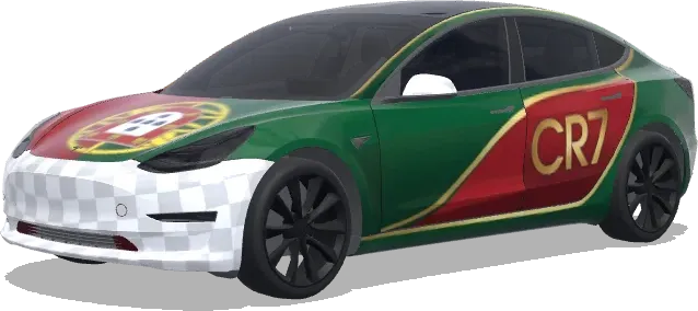 Drapeau Portugal CR7 – covering Tesla Model 3