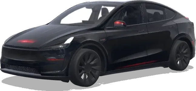 KITT negro brillante – wrap para Tesla Model Y