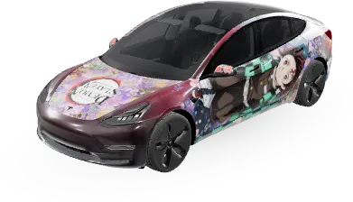 Demon Slayer (Demon slayer wrap) – Tesla Model 3 Wrap