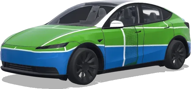 Cancha de Tenis (tennis court.) – wrap para Tesla Model Y
