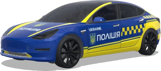 ukraine police – Tesla Model 3 wrap