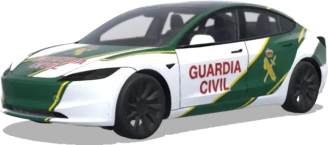 스페인 국가경찰 (Guardia civil) – 테슬라 Model 3 랩핑