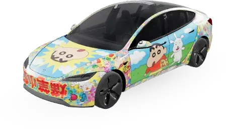Sonnenschein-Shin-chan-Folierung (蜡笔小新) – Tesla Model 3 Wrap