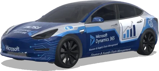 Diseño Dynamics 365 – wrap para Tesla Model 3