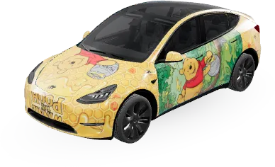 Pu der Bär (Pooh) – Tesla Model Y Wrap