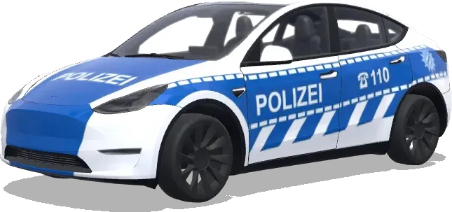 Azul y Blanco Policía 110 – wrap para Tesla Model Y
