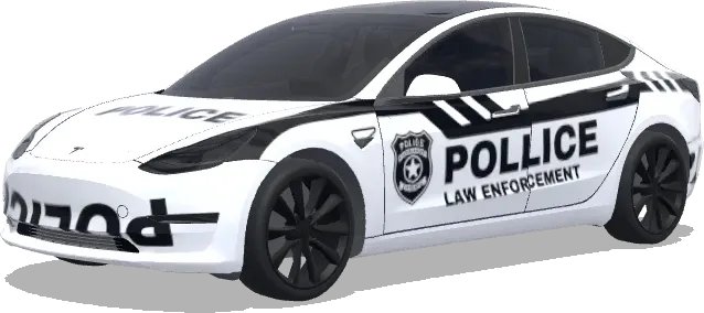 흑백 경찰차 – 테슬라 Model 3 랩핑