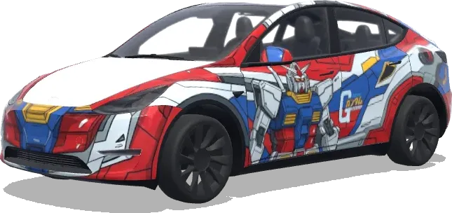 Gundam Graphics (高达拉花) – Tesla Model Y wrap