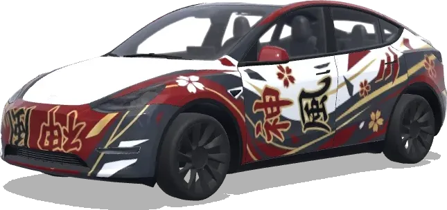 KAMIKAZE pattern – Tesla Model Y wrap