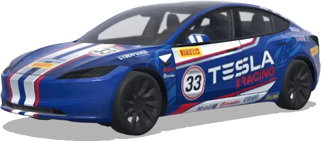 Blue 33 Tesla Racing – Tesla Model 3 wrap