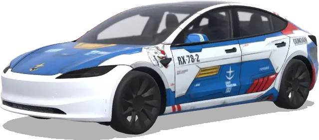 Galactic RX-78-2 – Tesla Model 3 wrap