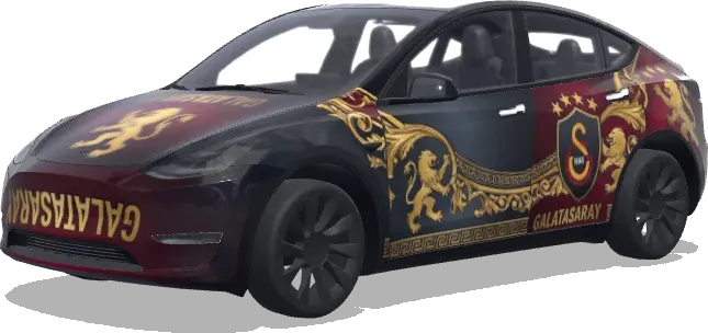 Галатасарай темный (Dark Galatasaray) – оклейка Tesla Model Y
