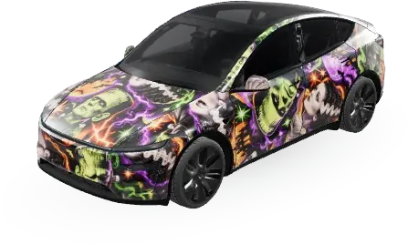 Electric Monster Mash – Tesla Model Y Wrap