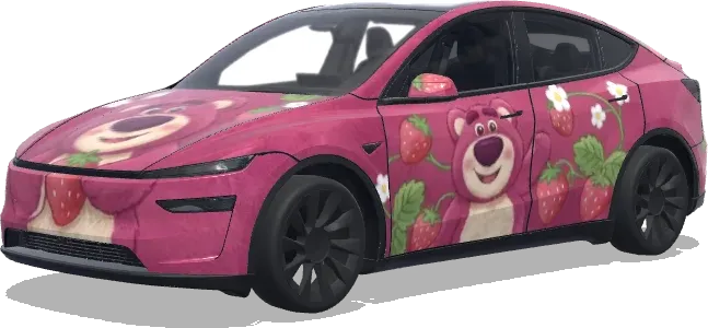 Lotso (草莓熊) – Tesla Model Y wrap