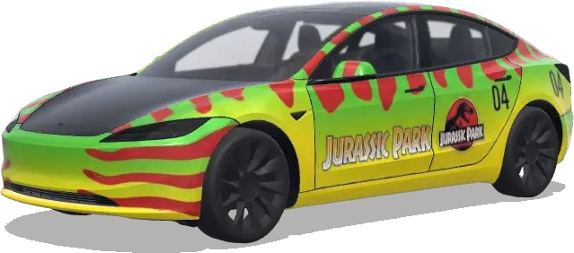 Jurassic Park Design (Create a true replica of Jurassic Park theme) – Tesla Model 3 Wrap
