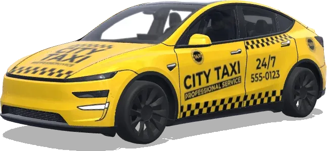 City Taxi 24/7 – Tesla Model Y wrap