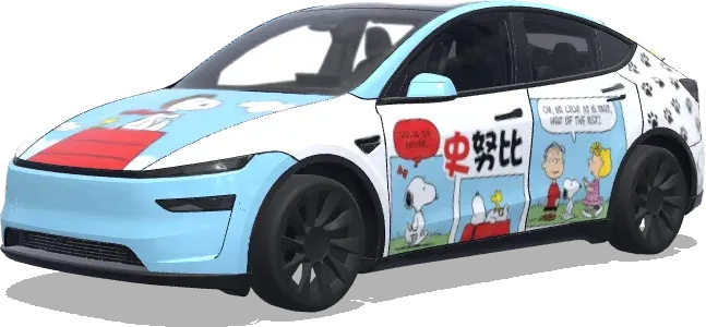 Snoopy (史努比) – wrap para Tesla Model Y
