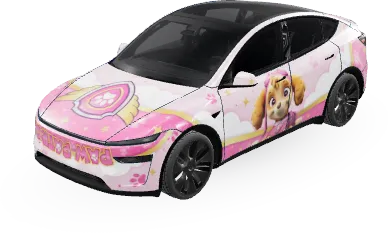 파워퍼프걸 스카이 (Paw patrol skye) – 테슬라 Model Y 랩핑