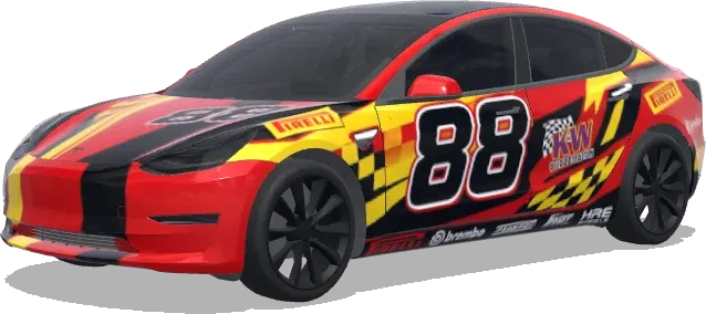 Enveloppe de course Rouge 88 – covering Tesla Model 3