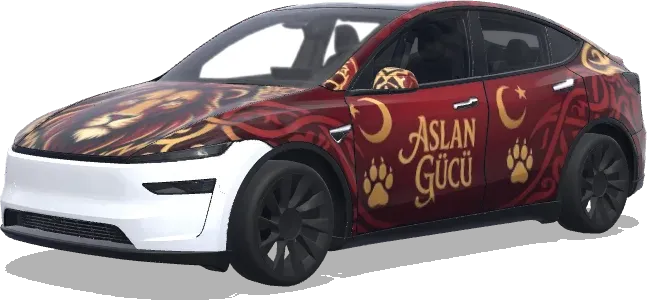 Tête de lion sur pare-chocs – covering Tesla Model Y